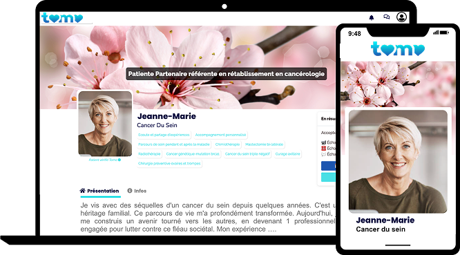 Exemple d’interface Pair-Aidant sur Tomo
